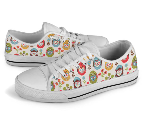 front 3 60afc44c ac2a 4f99 9166 6ddb13826f54 2000x 600x500px Eggs Pattern Low Top Shoes
