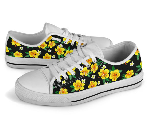 front 3 63f9b695 5d8c 43ad a757 0a39243f1c43 2000x 600x500px Yellow Flower Pattern Low Top Shoes