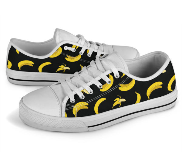 front 3 96f669a4 a111 4ea6 a574 eaf39a879014 2000x 600x500px Banana Pattern Low Top Shoes
