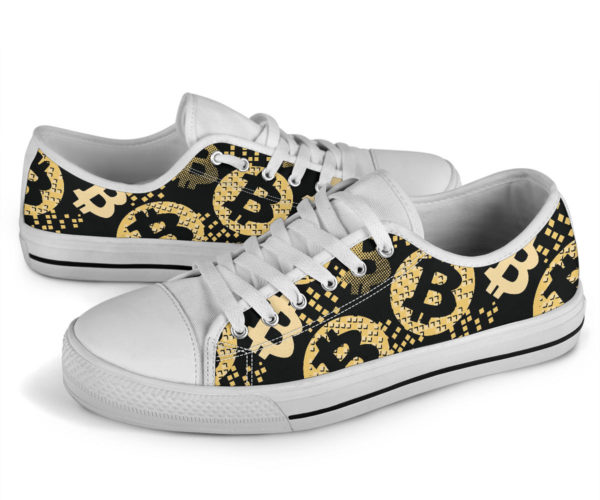 front 3 b8a2974d 0dac 4adf 8a25 cf45c39398fa 2000x 600x500px Bitcoin Pattern Low Top Shoes