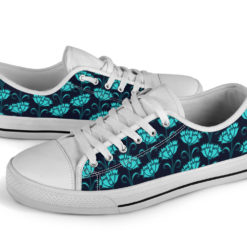 front 3 cfc6d7fc fbba 4b0b 9913 0e0790d9358c 2000x 247x247px Blue Flower Cute Pattern Low Top Shoes