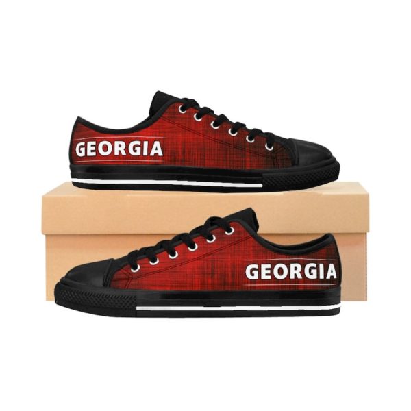 Georgia Sports Fan Low Top Shoes - Men's Shoes - Black