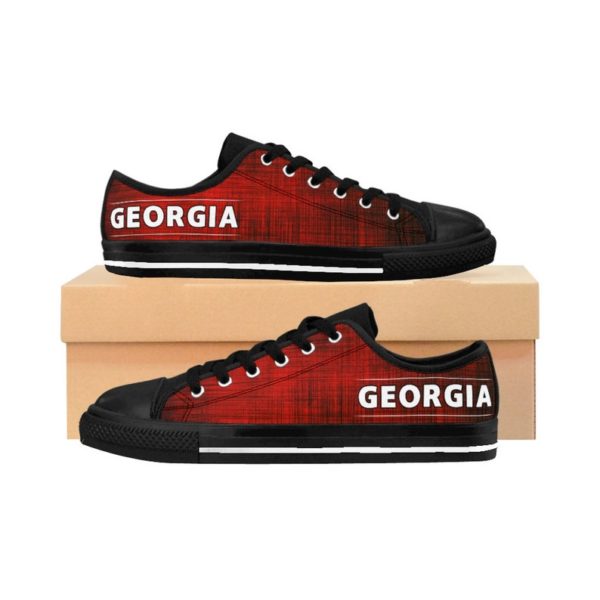 Georgia Sports Fan Low Top Shoes - Women's Shoes - Black