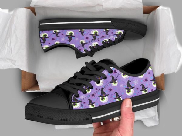 Halloween Eyeball Gift For Halloween Low Top Shoes - Women's Shoes - Black
