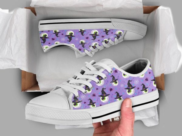 Halloween Eyeball Gift For Halloween Low Top Shoes - Women's Shoes - White