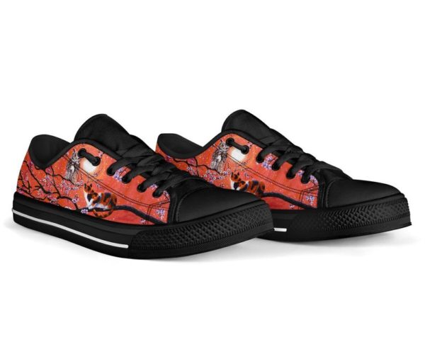 il 794xN.3108741558 ps5v 600x500px Moon Cat In Night Sakura Low Top Shoes