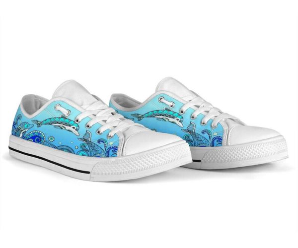 il 794xN.3133085198 b7mz 600x500px Ocean Dolphin Lover Shoes For Men And Women Low Top Shoes
