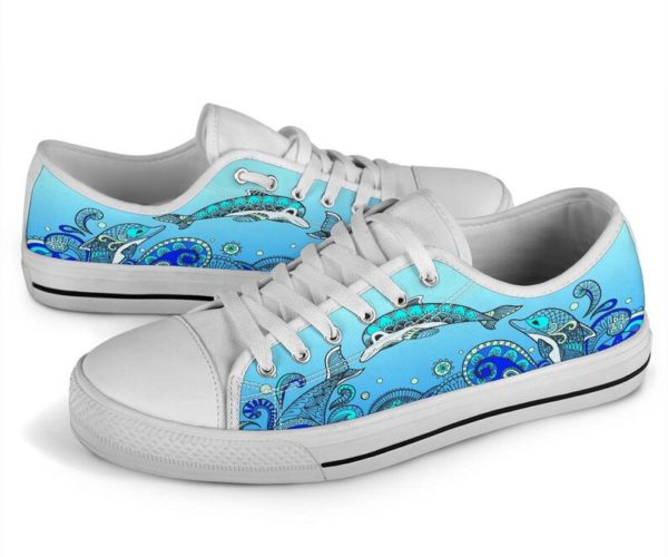 il 794xN.3180809323 qkw7 600x500px Ocean Dolphin Lover Shoes For Men And Women Low Top Shoes
