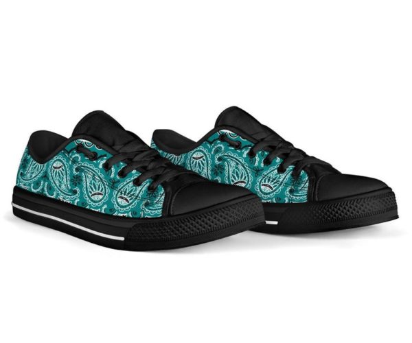 il 794xN.3294500731 lgeb 600x500px Teal Bandana For Men And Women Low Top Shoes