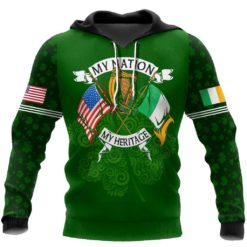 irish st patricks day my nation my heritage 3d all over print hoodie t shirt sweatshirt 3d hoodie green s 247x247px Irish St Patrick's Day My Nation My Heritage 3D All Over Print Hoodie | T Shirt | Sweatshirt