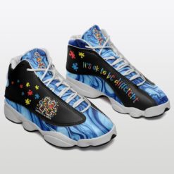 It's Ok To Be Different Autism Awareness Air Jordan 13 Shoes - Women's Air Jordan 13 - Blue