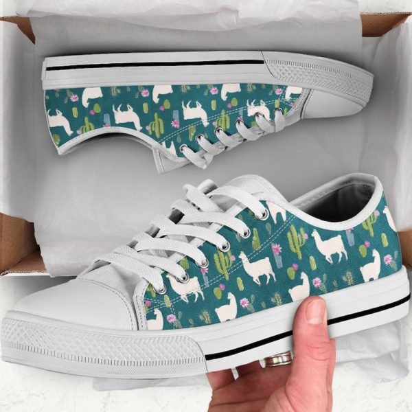 Llama Shoes For Men And Women Low Top Shoes - Men's Shoes - White