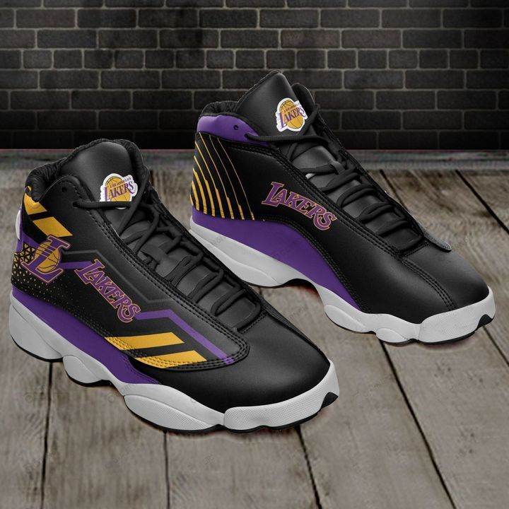 Los Angeles Lakers Air Jordan 13 Shoes Gift For Men And Women