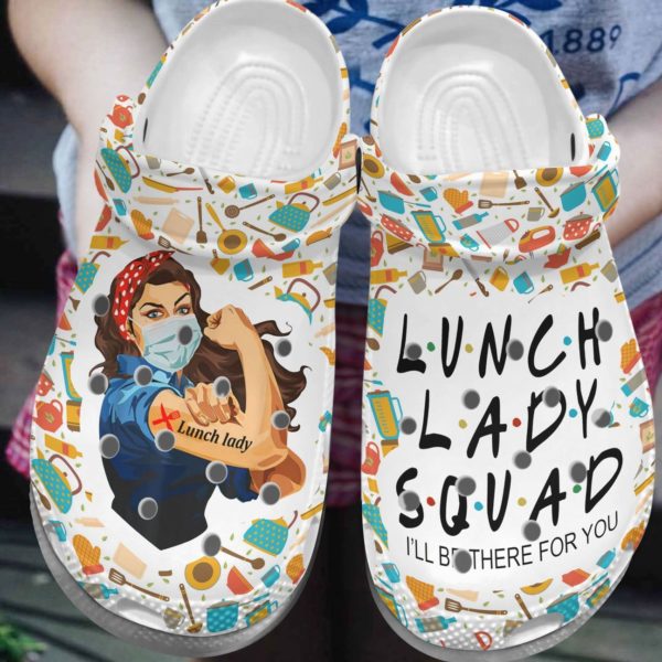 Lunch Lady Squad Unisex Clog Shoes - Clog Shoes - White