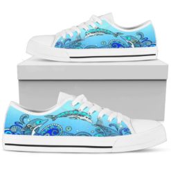 Ocean Dolphin Lover Shoes For Men And Women Low Top Shoes - Men's Shoes - Blue