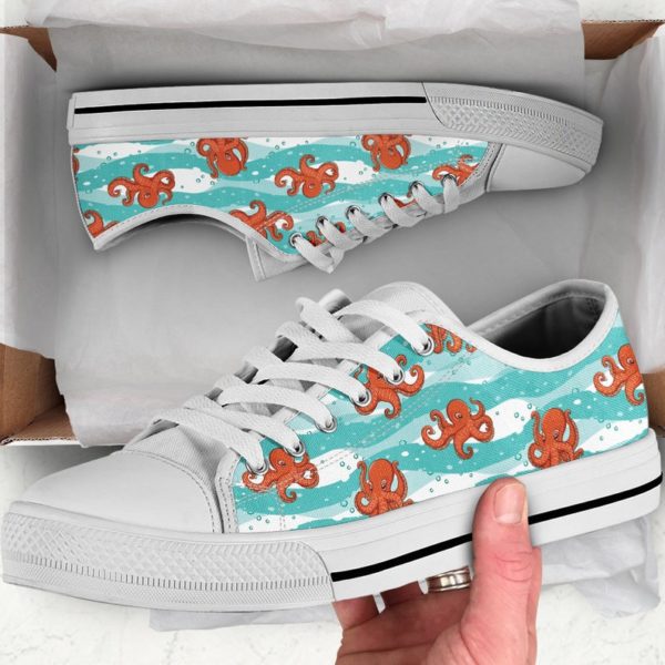 Octopus Best Gift For Men And Women Low Top Shoes - Women's Shoes - Blue