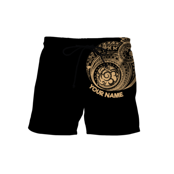Personalized Name Amazing Polynesian Traditional Tattoo Lover All Over Print Shirt - Short Pant - Black
