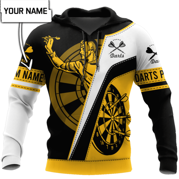 Personalized Name Darts Player All Over Print Shirt - 3D Hoodie - Black