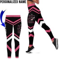 Personalized Name March Girl I'm Stronger Than You Believe Braver Than You Know Smater Than You Think All Over Print 3D Shirt Legging Hollow Tank Top - AOP Legging - Pink