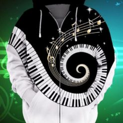piano musical instrument 3d all over print 3d zip hoodies black s 247x247px Piano Musical Instrument 3D All Over Print