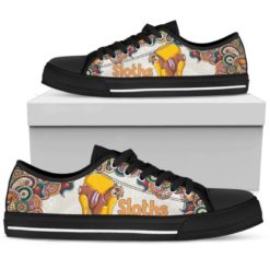 Sloth Lazy Sloth Low Top Shoes For men And Women - Men's Shoes - Black