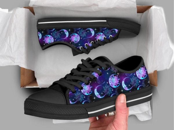 Sun and Moon Shoes Low Top Shoes For Men And Women - Men's Shoes - Black