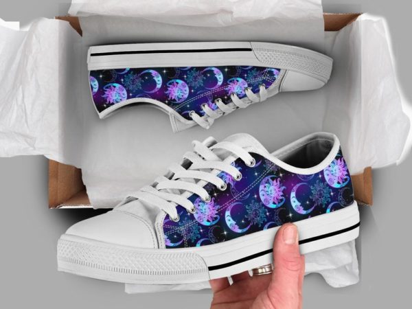 Sun and Moon Shoes Low Top Shoes For Men And Women - Men's Shoes - White