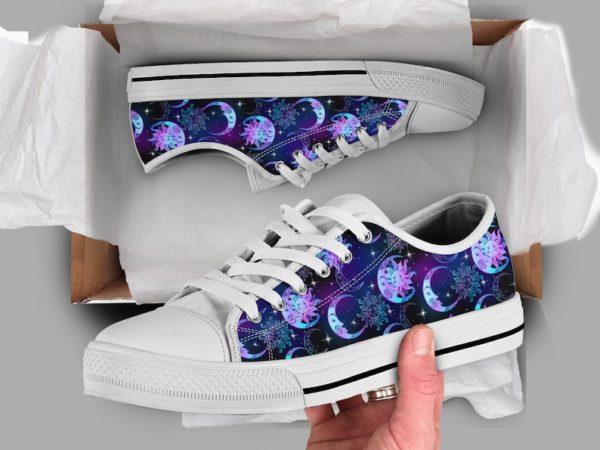 Sun and Moon Shoes Low Top Shoes For Men And Women - Women's Shoes - White