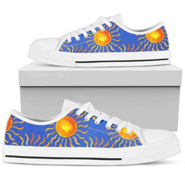 Sun Blue Funny Sun Best Gift Low Top Shoes - Men's Shoes - Blue