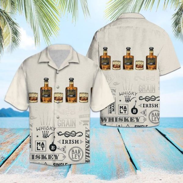 Whisky For You Whisky Lover Hawaiian Shirt - Short-Sleeve Hawaiian Shirt - White
