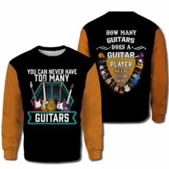 You Never Have Too Many Guitars All Over Print 3D Shirt - 3D Sweatshirt - Black