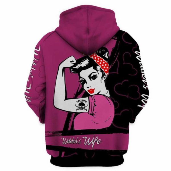 3f9dccdf31c1b1dd28e27e855d96e672 600x600px Welder’s Wife All Over Print 3D Hoodie