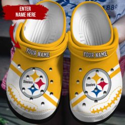 898ecb1e4bf912ce01dfb953e74d8a1d 247x247px Pittsburgh Steeler Logo Personalized Name Unisex Clog Shoes