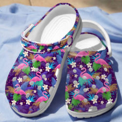 GAB1905107 7 510x510 1 247x247px Floral Flamingo Tropical Flower Clog Shoes For Men And Women