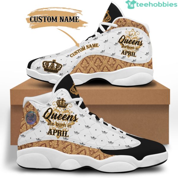 april queen birthday gift personalized name air jordan 13 shoes 45 1 A9l6d 600x600px April Queen Birthday Gift Personalized Name Air Jordan 13 Shoes 45
