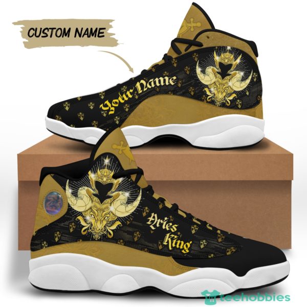 aries king birthday gift goldenpersonalized name air jordan 13 shoes sku 253 1 t7JLL 600x600px Aries King Birthday Gift Golden Personalized Name Air Jordan 13 Shoes SKU 253
