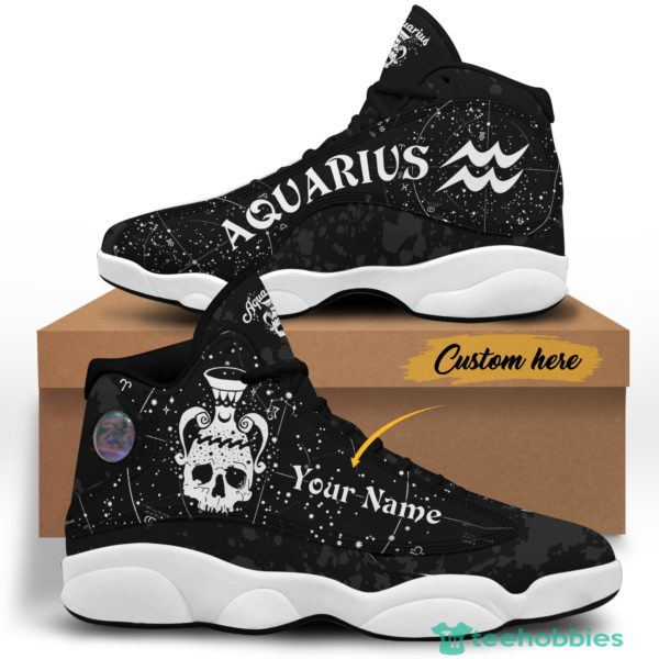 black and white aquarius birthday gift personalized name air jordan 13 shoes sku 264 wnd 1 DHdEX 600x600px Black And White Aquarius Birthday Gift Personalized Name Air Jordan 13 Shoes SKU 264 wND