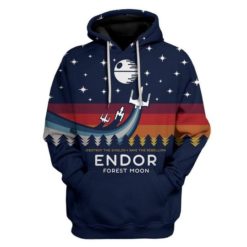 Forest Moon Endor All Over Print 3D T-Shirt Hoodie Zip Hoodie - 3D Hoodie - Navy
