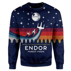 Forest Moon Endor All Over Print 3D T-Shirt Hoodie Zip Hoodie - 3D Sweatshirt - Navy