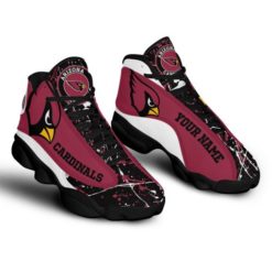 NFL Personalized Your Name Arizona Cardinals Air Jordan 13 Shoes - Men's Air Jordan 13 - Black
