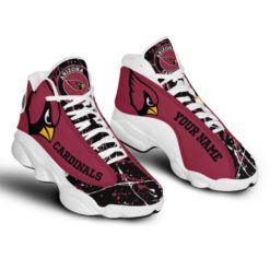 NFL Personalized Your Name Arizona Cardinals Air Jordan 13 Shoes - Men's Air Jordan 13 - White