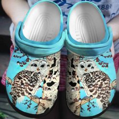 Owls Personalized Clog Custom Clog Shoes - Clog Shoes - Blue
