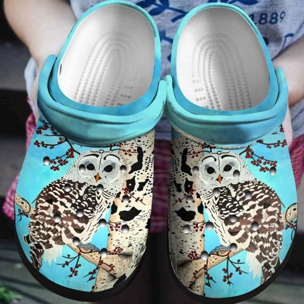 Owls Personalized Clog Custom Clog Shoes - Clog Shoes - Blue