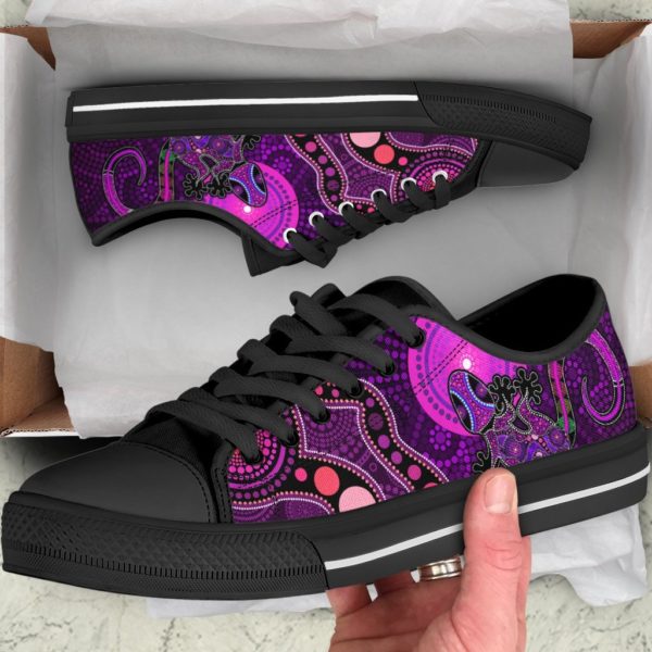 Purple The Lizard and The Sun Low Top Shoes For Men And Women - Women's Shoes - Black