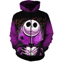 Seriously Stop Expecting Normal From Me Jack Skellington Halloween 3D Hoodie - 3D Zip Hoodie - Purple