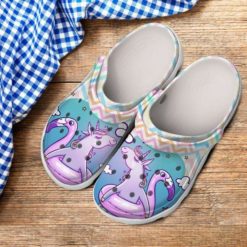 Swimming Funny UnicornClog Shoes For Men And Women - Clog Shoes - White