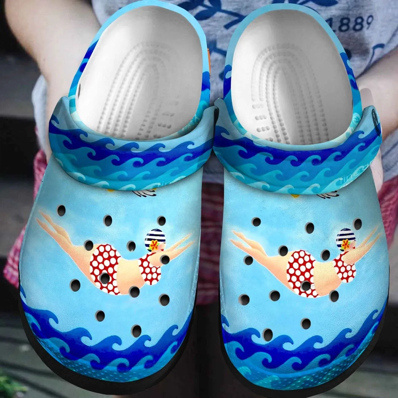 Swimming Lover Unisex Clog Shoes - Clog Shoes - Blue