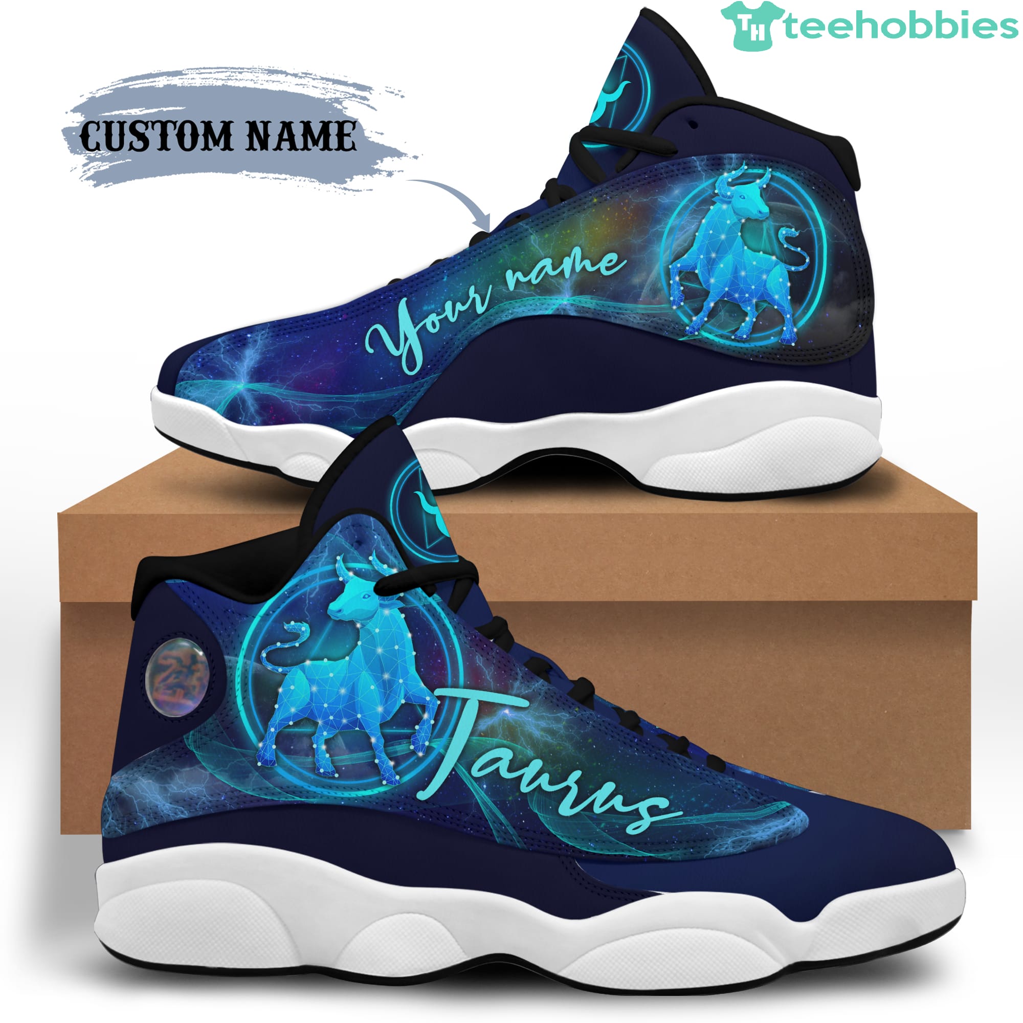 Taurus Birthday Gift Personalized Name Air Jordan 13 Shoes SKU 218