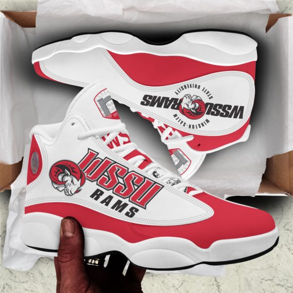 WSSU Rams Winston Salem State University Air Jordan 13 Shoes - Women's Air Jordan 13 - White
