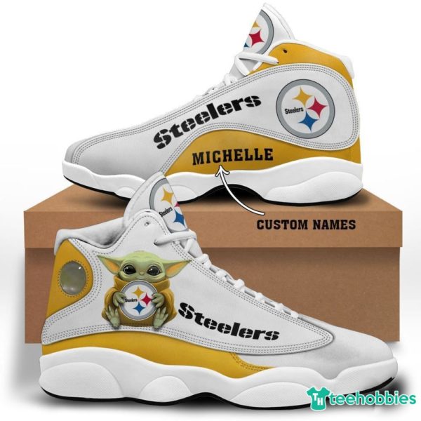 Pittsburgh2BSteelers2BGrogu2BBaby2BYoda2BCustom2BPersonalised2BAir2BJordan2B132BXIII2BShoes2BFlint2BRetro2BDesign2BFor2BMens2BWomens 1 BShj1 600x600px Pittsburgh Steelers Grogu Baby Yoda Custom Personalised Air Jordan 13 Shoes